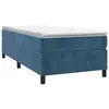 vidaXL Cadre de lit Bleu foncé 90x190 cm Velours
