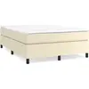 vidaXL Cadre de lit Crème 140x190 cm Similicuir