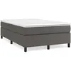 vidaXL Vidaxl Sommier À Ressorts De Lit Gris 120x200 Cm Similicuir