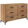 vidaXL Buffet Marron 110x35x70 cm Bois de pin massif