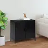 vidaXL Buffet Noir 75x35x70 cm Bois de pin massif
