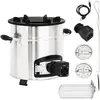 vidaXL Poêle à bois avec ventilateur USB Argenté 35,5x26x28 cm Inox