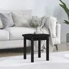 vidaXL Table basse Noir Ø 45x40 cm Bois massif de pin