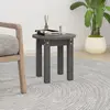 vidaXL Table basse Gris Ø 35x35 cm Bois massif de pin