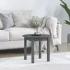 vidaXL Table basse Gris Ø 45x40 cm Bois massif de pin