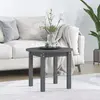 vidaXL Table basse Gris Ø 55x45 cm Bois massif de pin