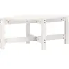 vidaXL Table basse Blanc 87x48x35 cm Bois massif de pin