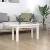 vidaXL Table basse Blanc 80x40x35 cm Bois massif de pin