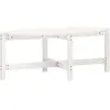 vidaXL Table basse Blanc 118x63x45 cm Bois massif de pin