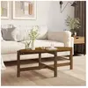 vidaXL Table basse Marron miel 118x63x45 cm Bois massif de pin