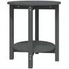 vidaXL Table basse Gris Ø 55x60 cm Bois massif de pin