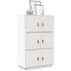 vidaXL Buffet haut Blanc 67x40x108,5 cm Bois massif de pin