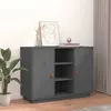 vidaXL Buffet Gris 100x40x75 cm Bois massif de pin