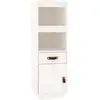 vidaXL Buffet haut Blanc 34x40x108,5 cm Bois massif de pin