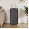 vidaXL Buffet Gris 34x40x75 cm Bois massif de pin
