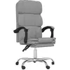vidaXL Fauteuil inclinable de bureau Gris clair Tissu