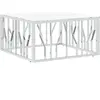 vidaXL Table basse argenté 80x80x40 cm acier inoxydable et verre