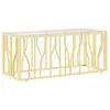 vidaXL Table basse 110x45x45 cm acier inoxydable et verre