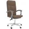 vidaXL Fauteuil inclinable de bureau Marron Tissu