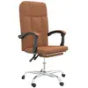 vidaXL Fauteuil inclinable de bureau Marron Similicuir