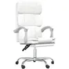 vidaXL Vidaxl Fauteuil Inclinable De Bureau Blanc Similicuir