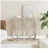 vidaXL Table console argenté 70x30x70 cm acier inoxydable et verre