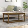 vidaXL Table basse Marron miel 110x55x45 cm Bois massif de pin