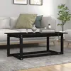 vidaXL Table basse Noir 110x55x45 cm Bois massif de pin