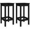 vidaXL Chaises de bar lot de 2 noir 40x40x78 cm bois de pin solide