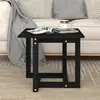 vidaXL Table basse Noir 50x50x45 cm Bois massif de pin