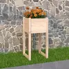 vidaXL Jardinière 40x40x81 cm Bois massif de pin