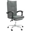 vidaXL Fauteuil inclinable de bureau Gris foncé Tissu