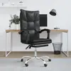 vidaXL Fauteuil inclinable de bureau Noir Similicuir