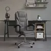 vidaXL Fauteuil inclinable de bureau Gris Similicuir