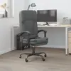 VIDAXL Fauteuil de massage inclinable de bureau Gris foncé Tissu