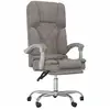 Fauteuil de massage inclinable de bureau Taupe Tissu