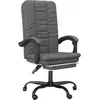 vidaXL Fauteuil inclinable de bureau Gris foncé Tissu