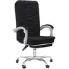 vidaXL Fauteuil inclinable de bureau Noir Similicuir