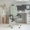 vidaXL Fauteuil de massage inclinable de bureau Gris clair Velours