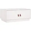 vidaXL Table basse Blanc 80x50x35 cm Bois massif de pin