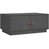 vidaXL Table basse Gris 80x50x35 cm Bois massif de pin