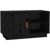 vidaXL Meuble TV Noir 70x34x40 cm Bois de pin massif