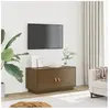 vidaXL Meuble TV Marron miel 80x34x40 cm Bois de pin massif