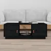 vidaXL Table basse Noir 100x50x35 cm Bois massif de pin
