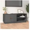 vidaXL Meuble TV Gris 105x34x40 cm Bois de pin massif
