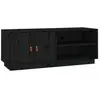 vidaXL Meuble TV Noir 105x34x40 cm Bois de pin massif