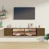 vidaXL Armoires murales 2 pcs Marron miel 80x30x30 cm Pin massif