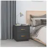 vidaXL Table de chevet Gris 40x34x45 cm Bois de pin massif