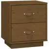vidaXL Table de chevet Marron miel 40x34x45 cm Bois de pin massif