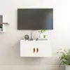 vidaXL Armoire murale Blanc 60x30x30 cm Bois de pin massif